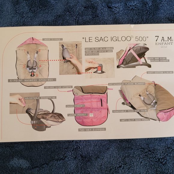 7 A.M. Le Sac Igloo 500 - Stroller Footmuff for Infants - Size Small - Picture 8 of 9